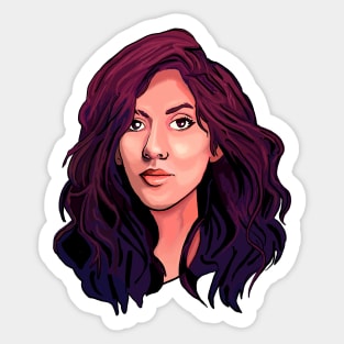 Rosa Diaz portrait - Brooklyn 99 Sticker